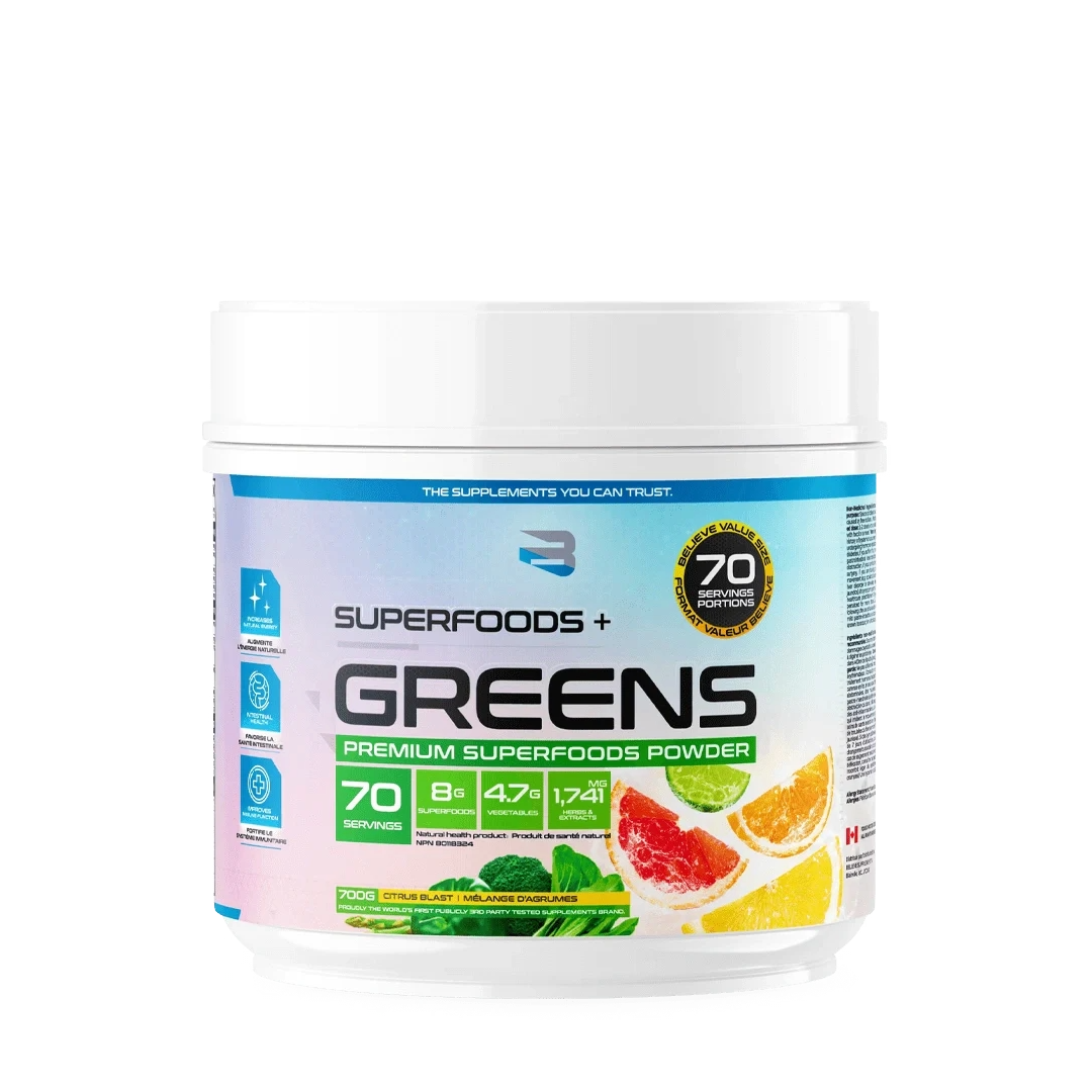 Believe Supplements: Organic Greens 70 Servings