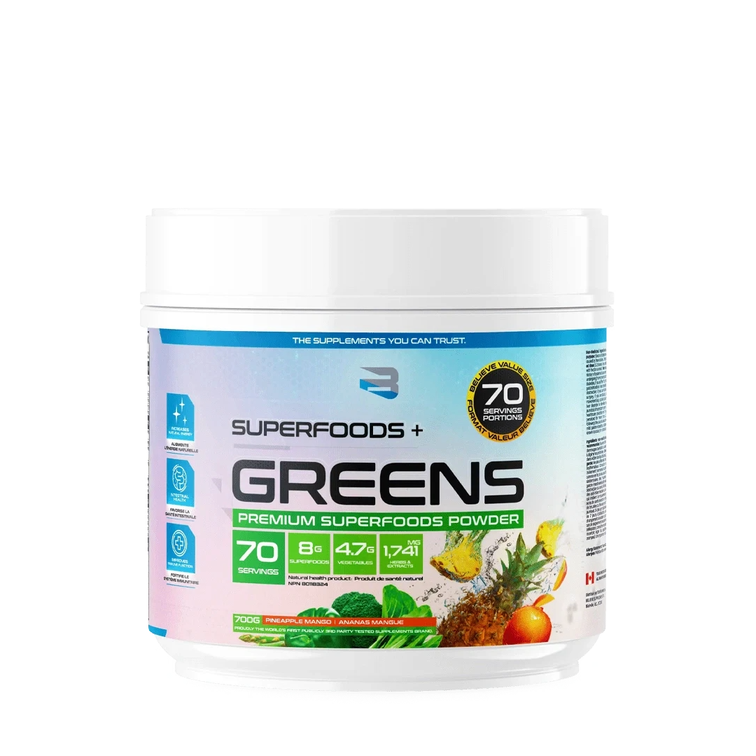 Believe Supplements: Organic Greens 70 Servings