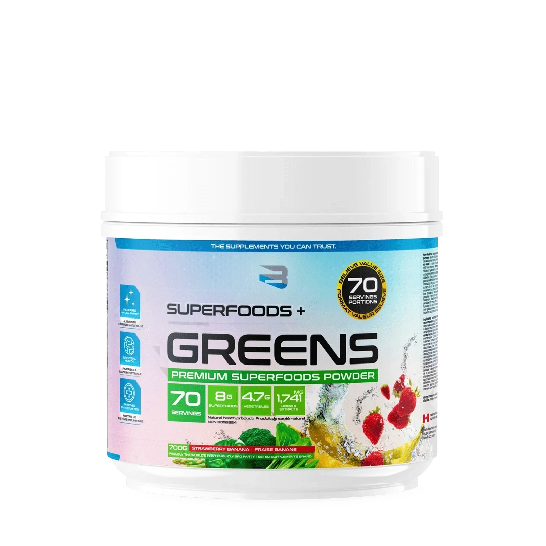 Believe Supplements: Organic Greens 70 Servings