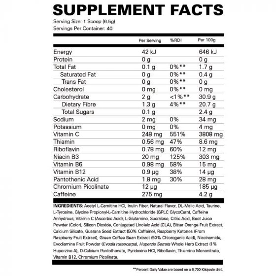 EHP Labs: OXY Shred Hardcore 40 Servings
